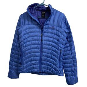 The North Face Blue Tonnerro 700 Goose Down Puffer Sweater Jacket XS Womens